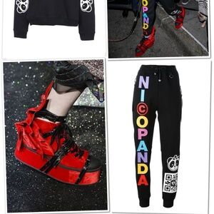 Nicopanda Lady Gaga XL Sweatpants Jogger Pants Panda Nation Unisex Womens Mens